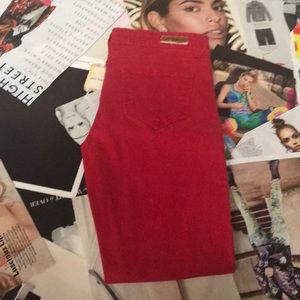 Red skinny pants!